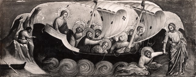 Anonimo — Lorenzo Veneziano - sec. XIV - San Pietro salvato dalle acque — insieme